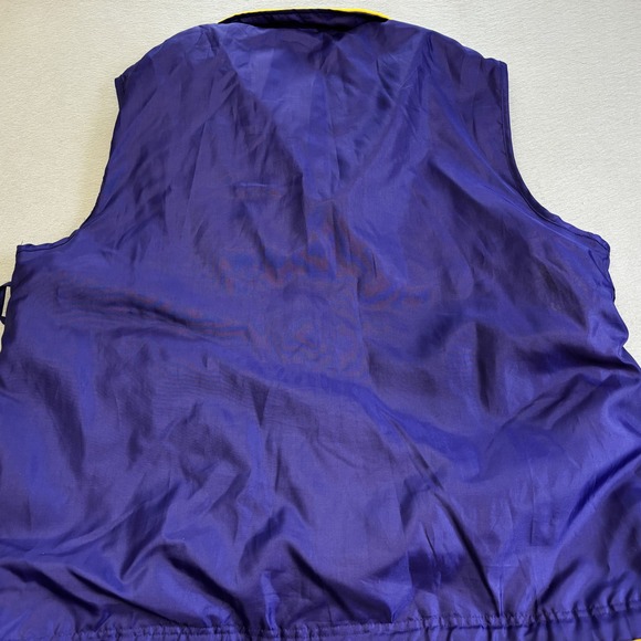 NFL Minnesota Vikings Vest Mens Large Purple Yellow Reversable Jacket Sleeveless - Picture 7 of 10